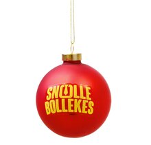 2 Snollebollekes Kerstballen: 'Stropdas' en 'Beuk de ballen', 10cm - afbeelding 5