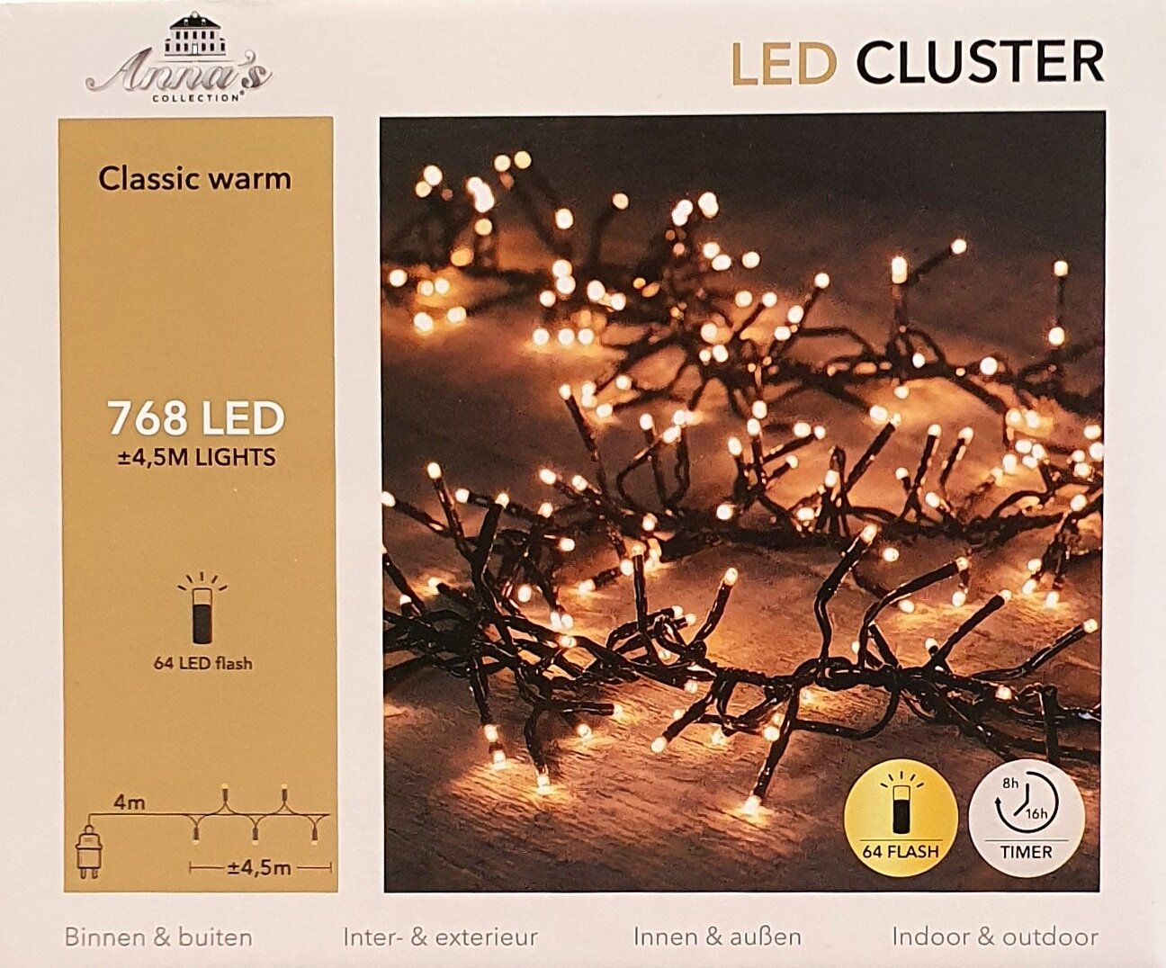 Clusterverlichting flash 768-lamps LED 'classic warm