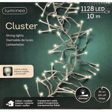 Clusterverlichting lumineo 1128-lamps  LED   'warm wit ' transparante snoer