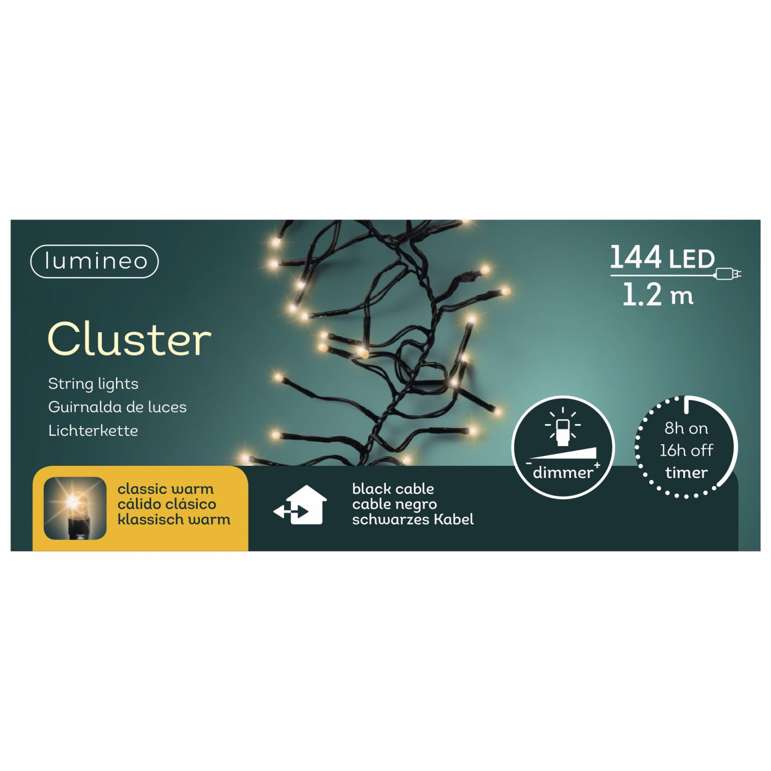 Clusterverlichting lumineo 144-lamps LED 'classic warm