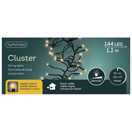 Clusterverlichting lumineo 144-lamps  LED 'classic warm - afbeelding 1