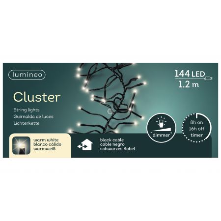 Clusterverlichting lumineo 144-lamps  LED 'warm wit' - afbeelding 1