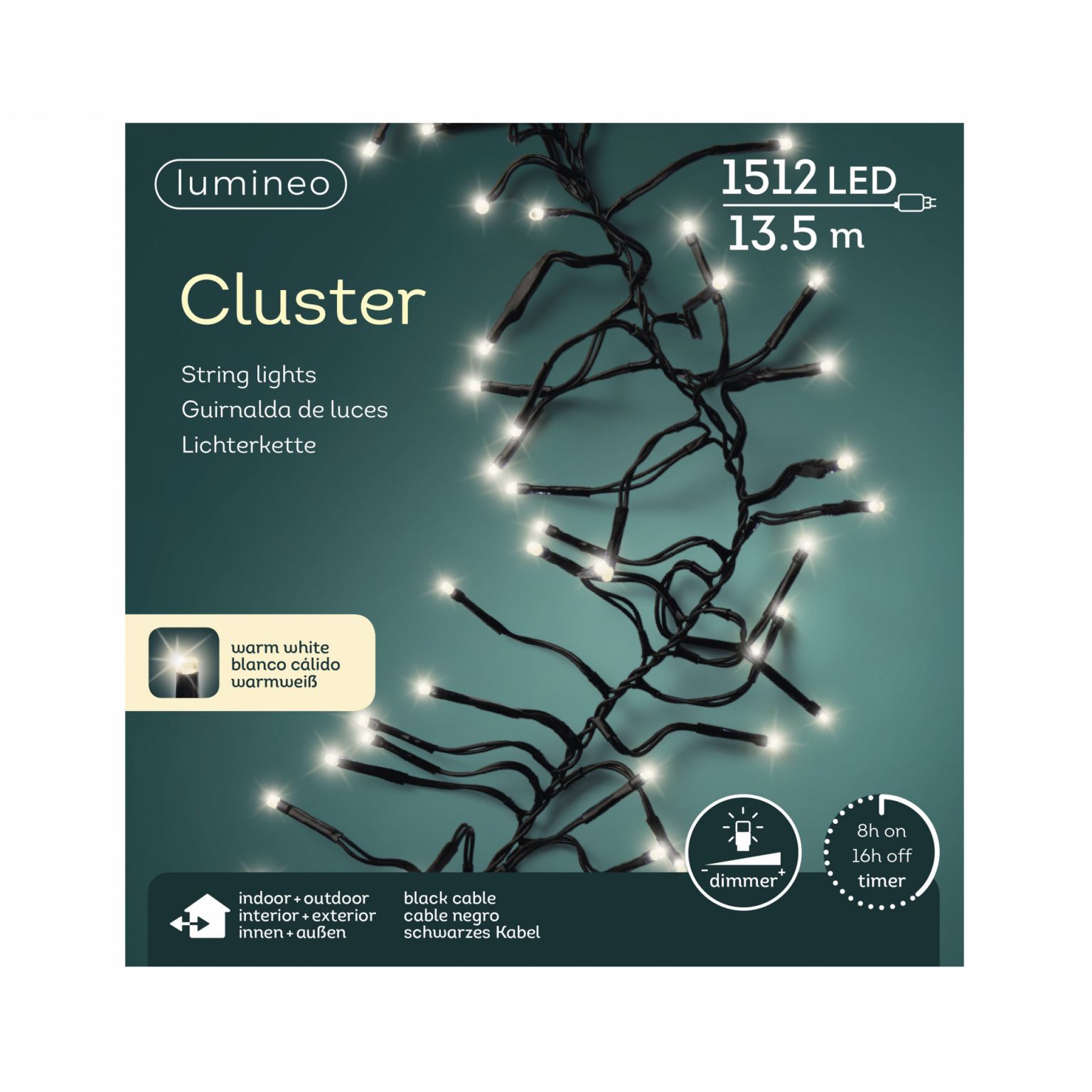 Clusterverlichting lumineo 1512-lamps LED 'warm wit'