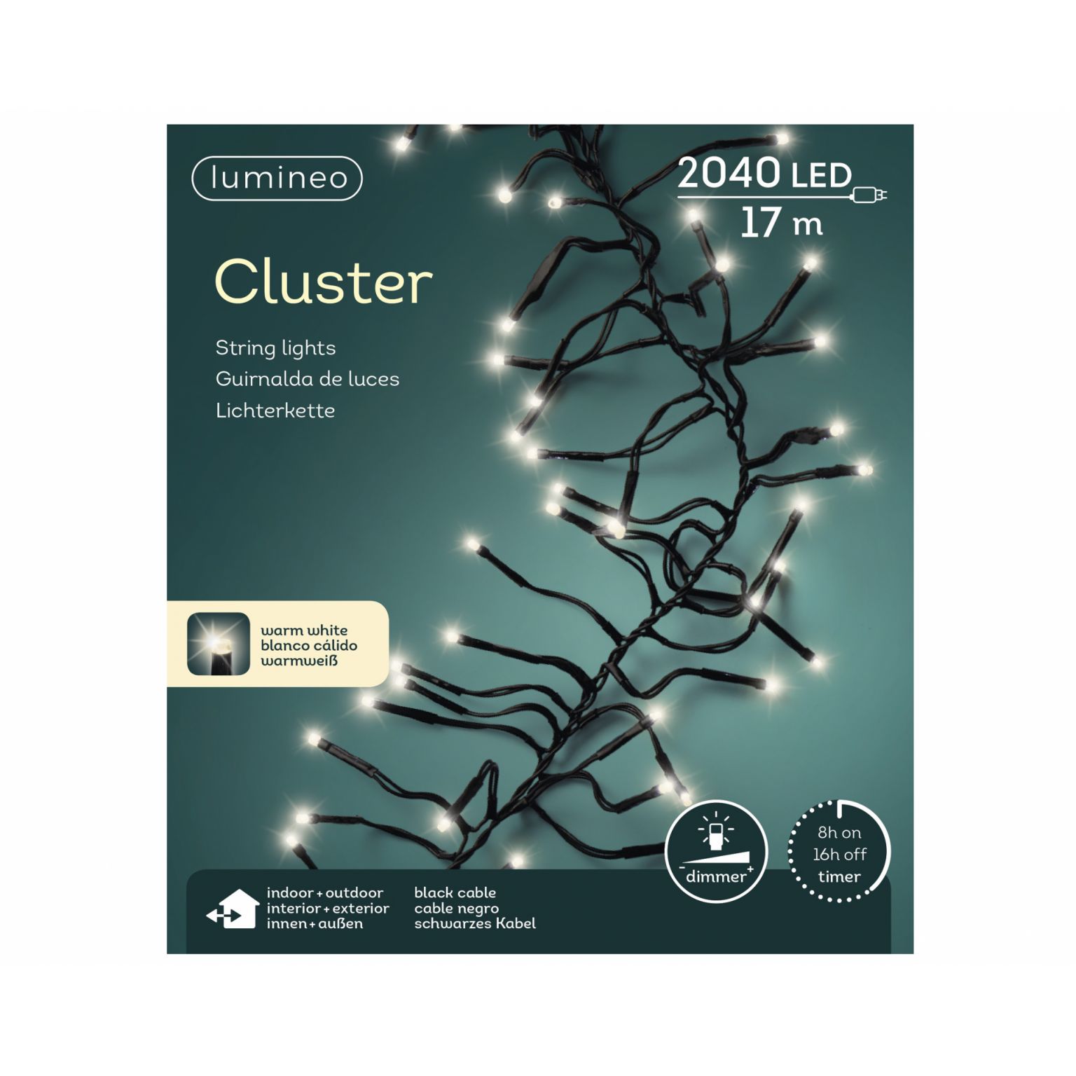 Clusterverlichting lumineo 2040-lamps LED 'warm wit'