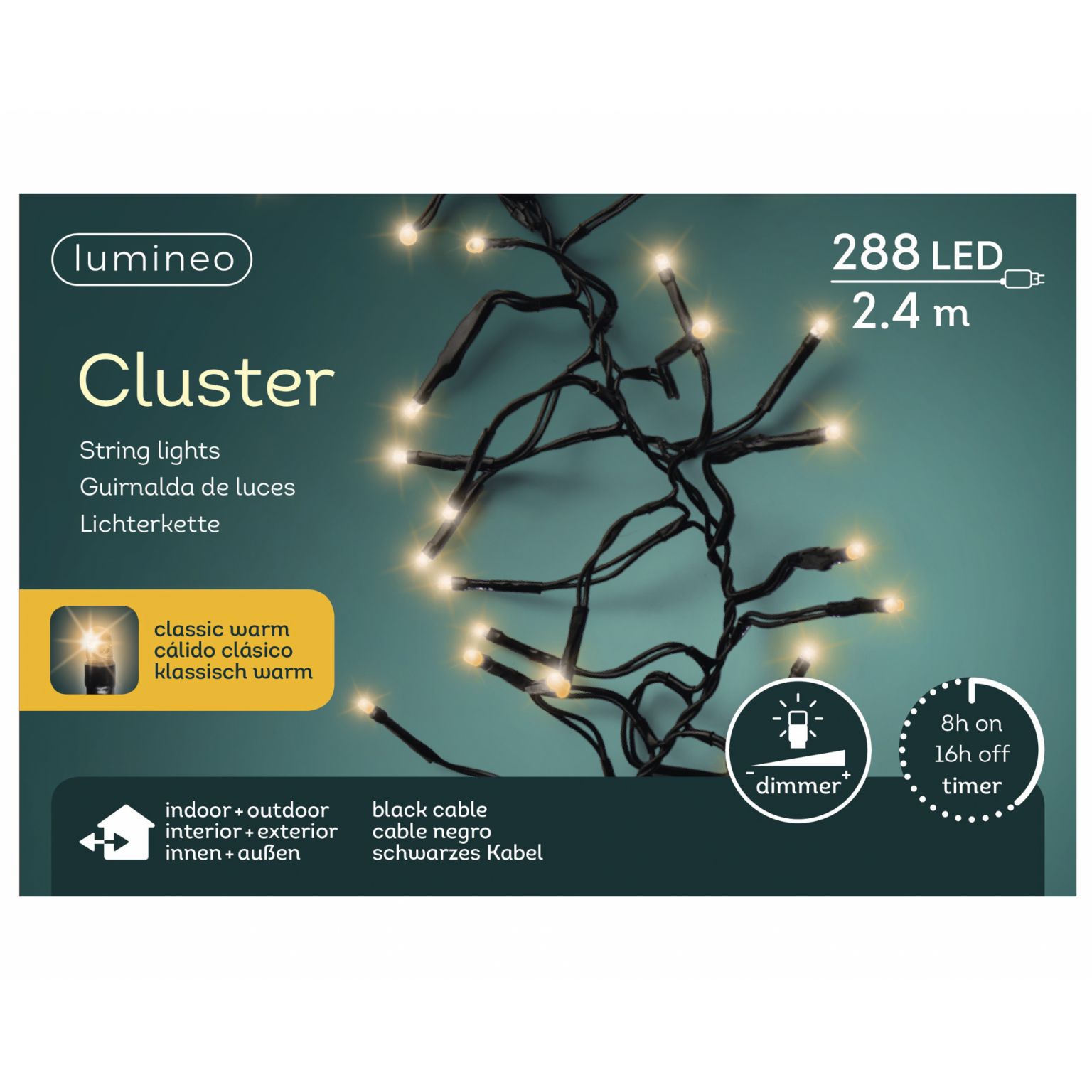 Clusterverlichting lumineo 288-lamps LED 'classic warm