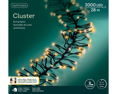 Clusterverlichting  lumineo 3000-lamps LED 'warm/klassiek'