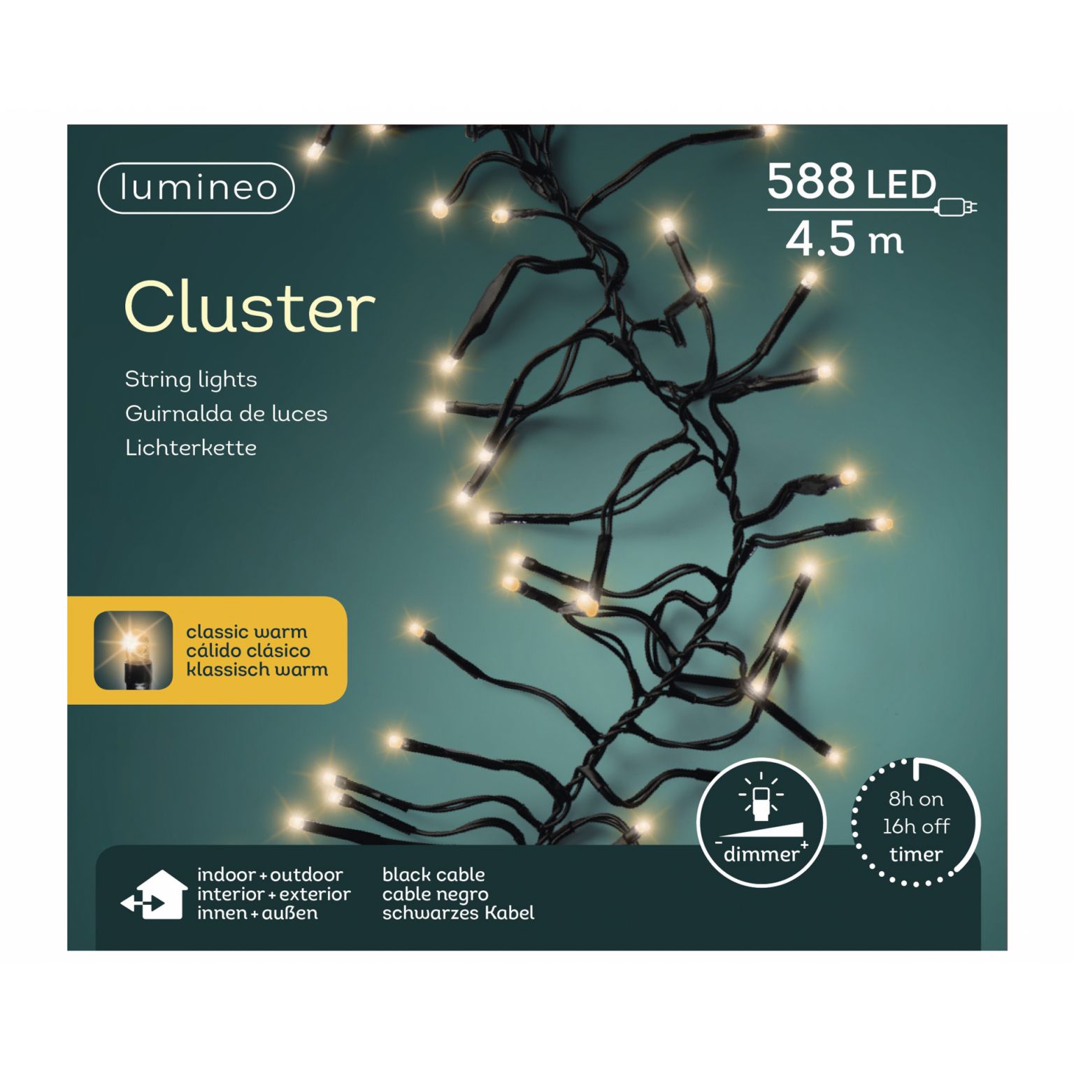 Clusterverlichting lumineo 588-lamps LED 'classic warm