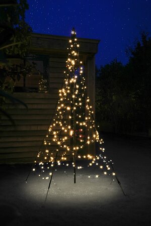 Fairybell licht kerstboom 200cm , 300 LED warmwit, met mast - afbeelding 1