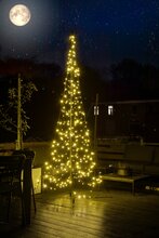 Fairybell licht kerstboom 300CM, 320 LED warm wit, met mast en bodemkruis - afbeelding 2