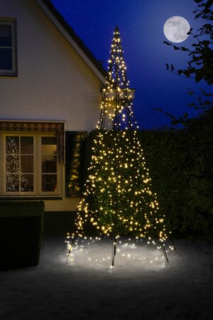Fairybell licht kerstboom 400cm, 640 LED warmwit, incl. mast - afbeelding 1
