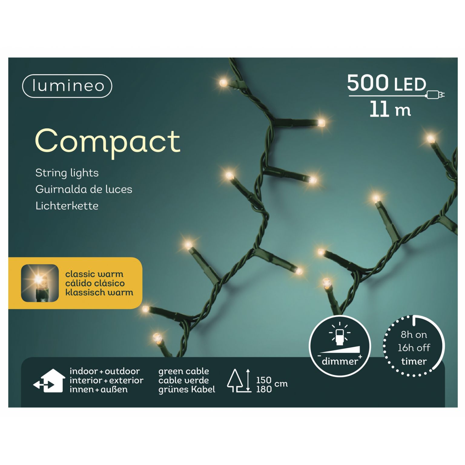 LED compactverlichting 500-lamps 'klassiek warm'