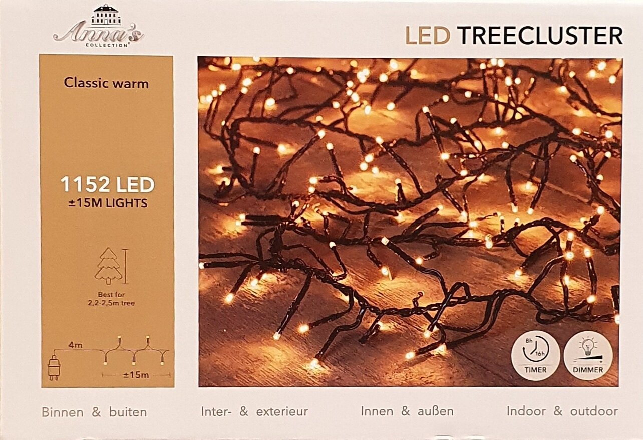 Treeclusterverlichting 1152-lamps LED 'classic warm'