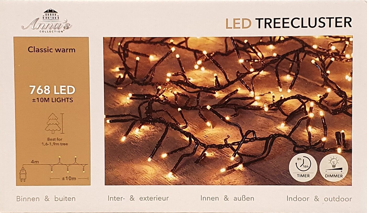 Treeclusterverlichting 768-lamps LED 'classic warm'