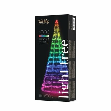Twinkly light tree 1000L RGB/white - H6m - 2,5m lead black - excl. Pole - afbeelding 1