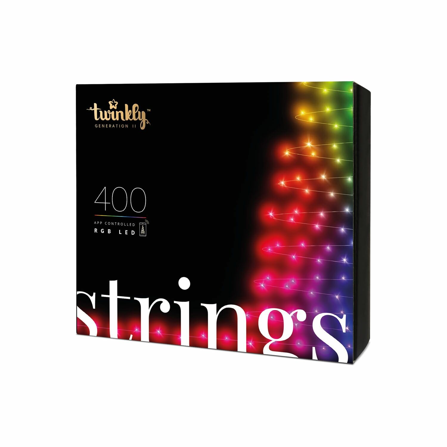 Twinkly strings 400L RGB - 32m - 2,5m lead black