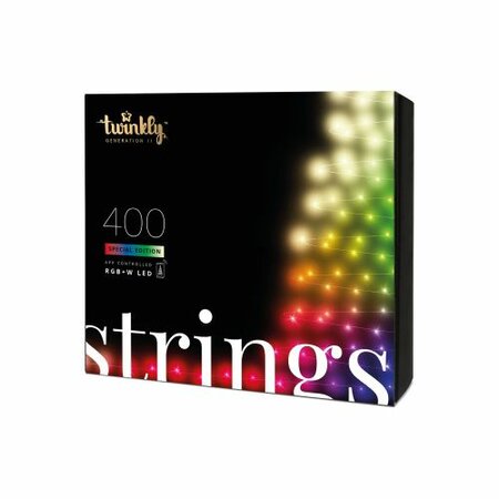 Twinkly strings 400L RGB/warm white - 32m - 2,5m lead black - afbeelding 1